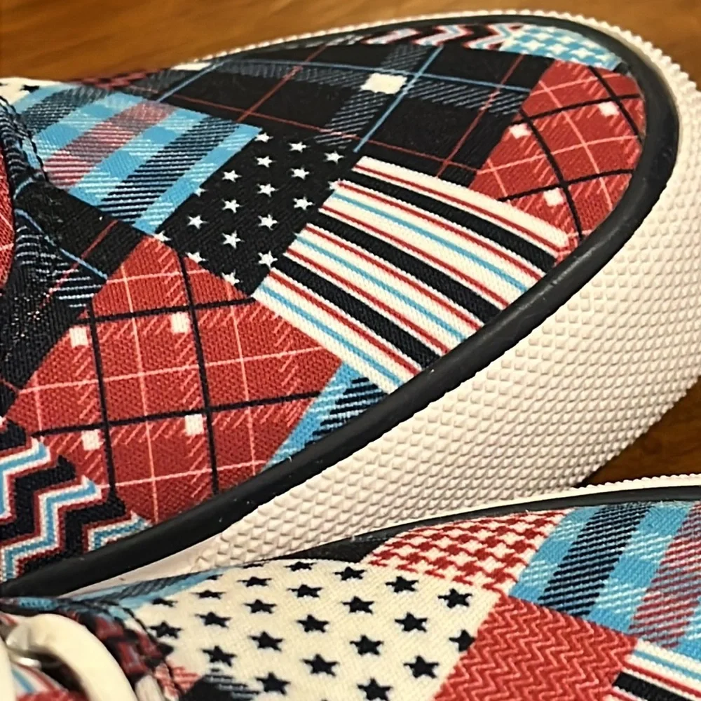Sperry Top Sider Striper USA Flag shoes sneakers new boat deck 4th of July Mens
